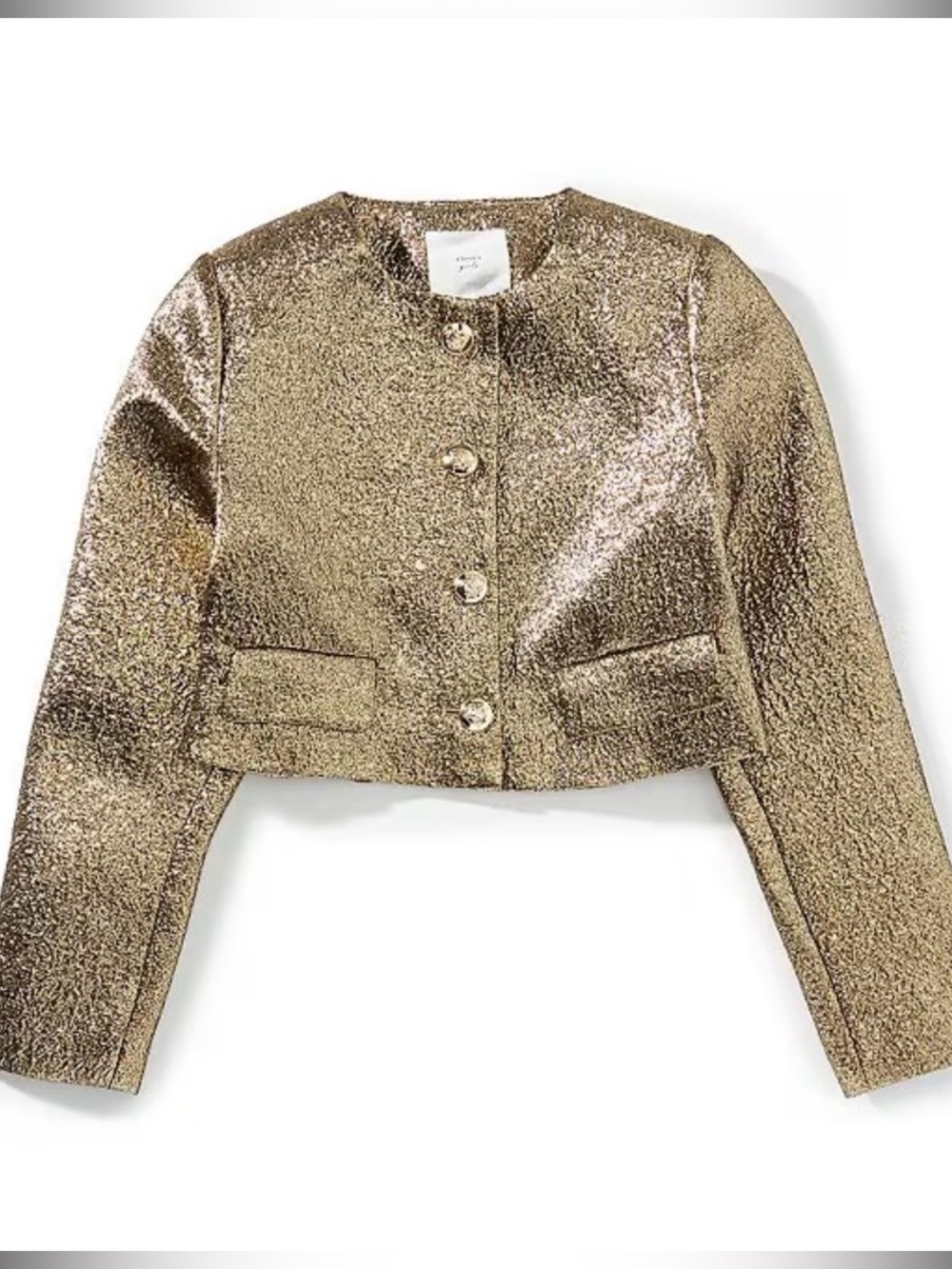 A Loves A Big Girls Cropped Button Up Jacket. Size:  M / L . New!!